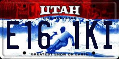 UT license plate E161KI