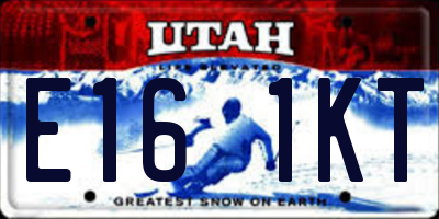UT license plate E161KT