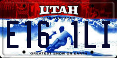 UT license plate E161LI