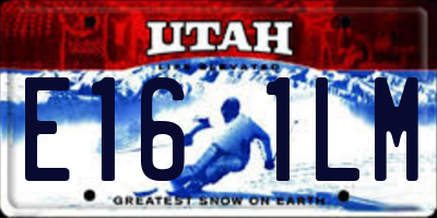 UT license plate E161LM