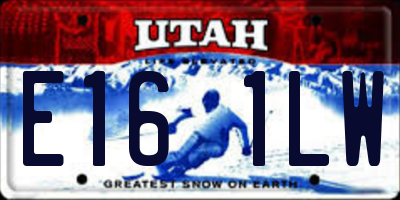 UT license plate E161LW