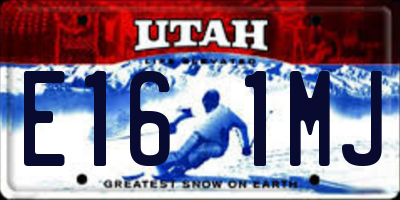 UT license plate E161MJ