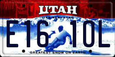 UT license plate E161OL