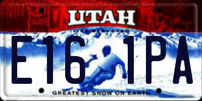 UT license plate E161PA