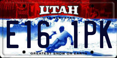 UT license plate E161PK