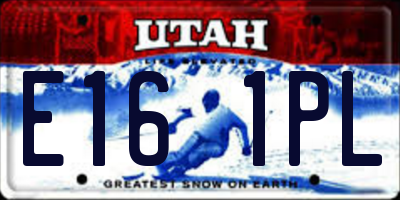 UT license plate E161PL