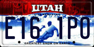 UT license plate E161PO