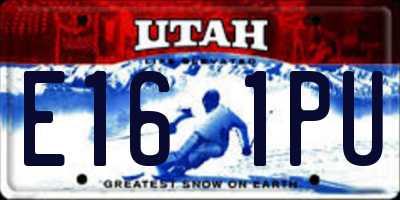 UT license plate E161PU