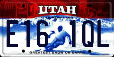 UT license plate E161QL