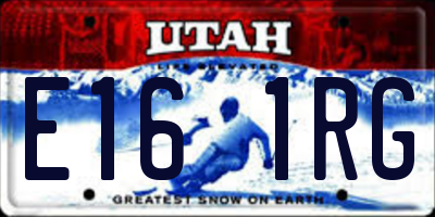 UT license plate E161RG
