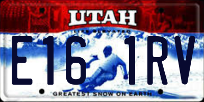 UT license plate E161RV
