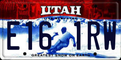 UT license plate E161RW