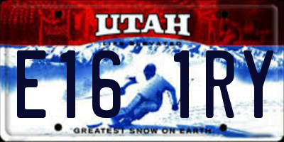 UT license plate E161RY