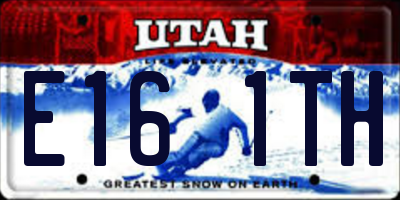 UT license plate E161TH