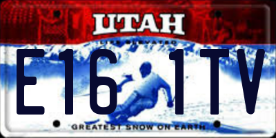 UT license plate E161TV
