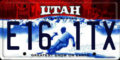 UT license plate E161TX