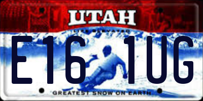 UT license plate E161UG