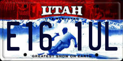 UT license plate E161UL