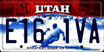 UT license plate E161VA