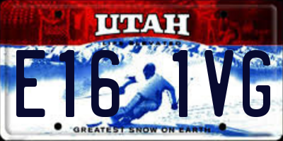 UT license plate E161VG