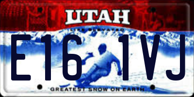 UT license plate E161VJ