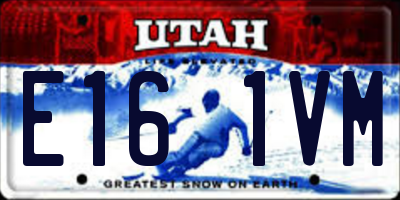 UT license plate E161VM