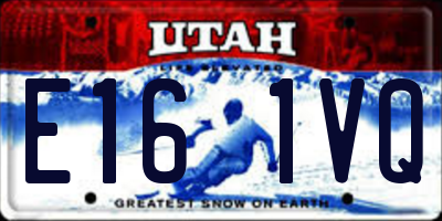 UT license plate E161VQ