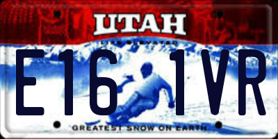 UT license plate E161VR