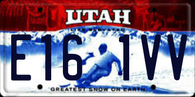 UT license plate E161VV