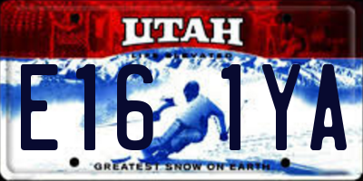 UT license plate E161YA