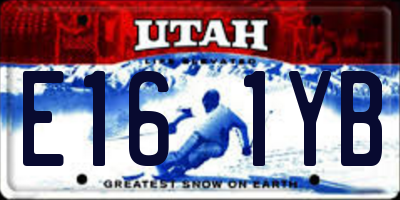 UT license plate E161YB