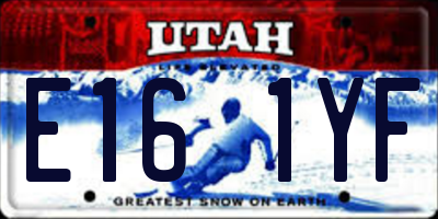 UT license plate E161YF