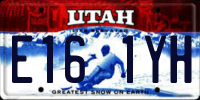UT license plate E161YH