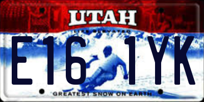 UT license plate E161YK