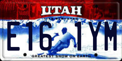 UT license plate E161YM