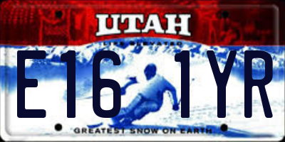 UT license plate E161YR