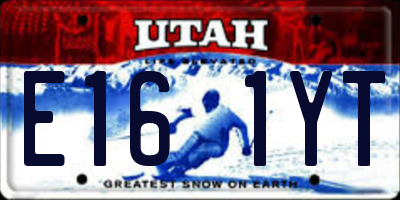 UT license plate E161YT