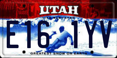 UT license plate E161YV