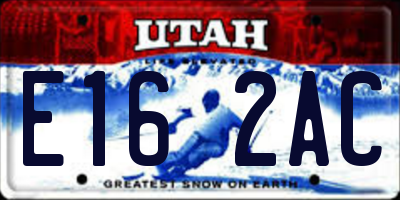 UT license plate E162AC