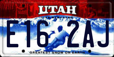 UT license plate E162AJ