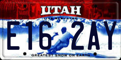 UT license plate E162AY