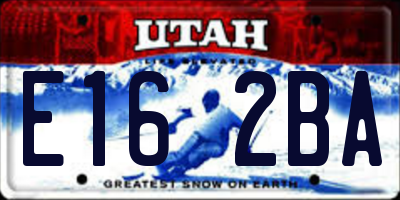 UT license plate E162BA