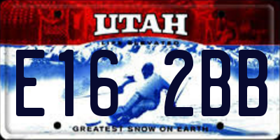UT license plate E162BB