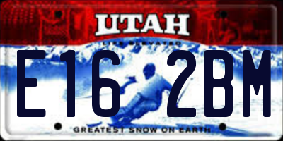 UT license plate E162BM
