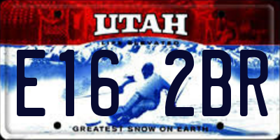 UT license plate E162BR