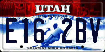 UT license plate E162BV