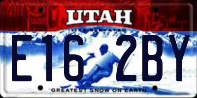 UT license plate E162BY