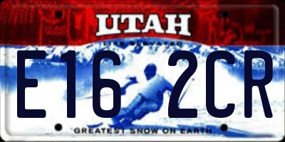 UT license plate E162CR