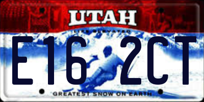 UT license plate E162CT