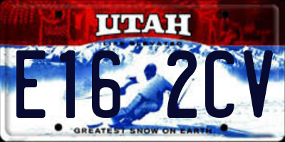 UT license plate E162CV